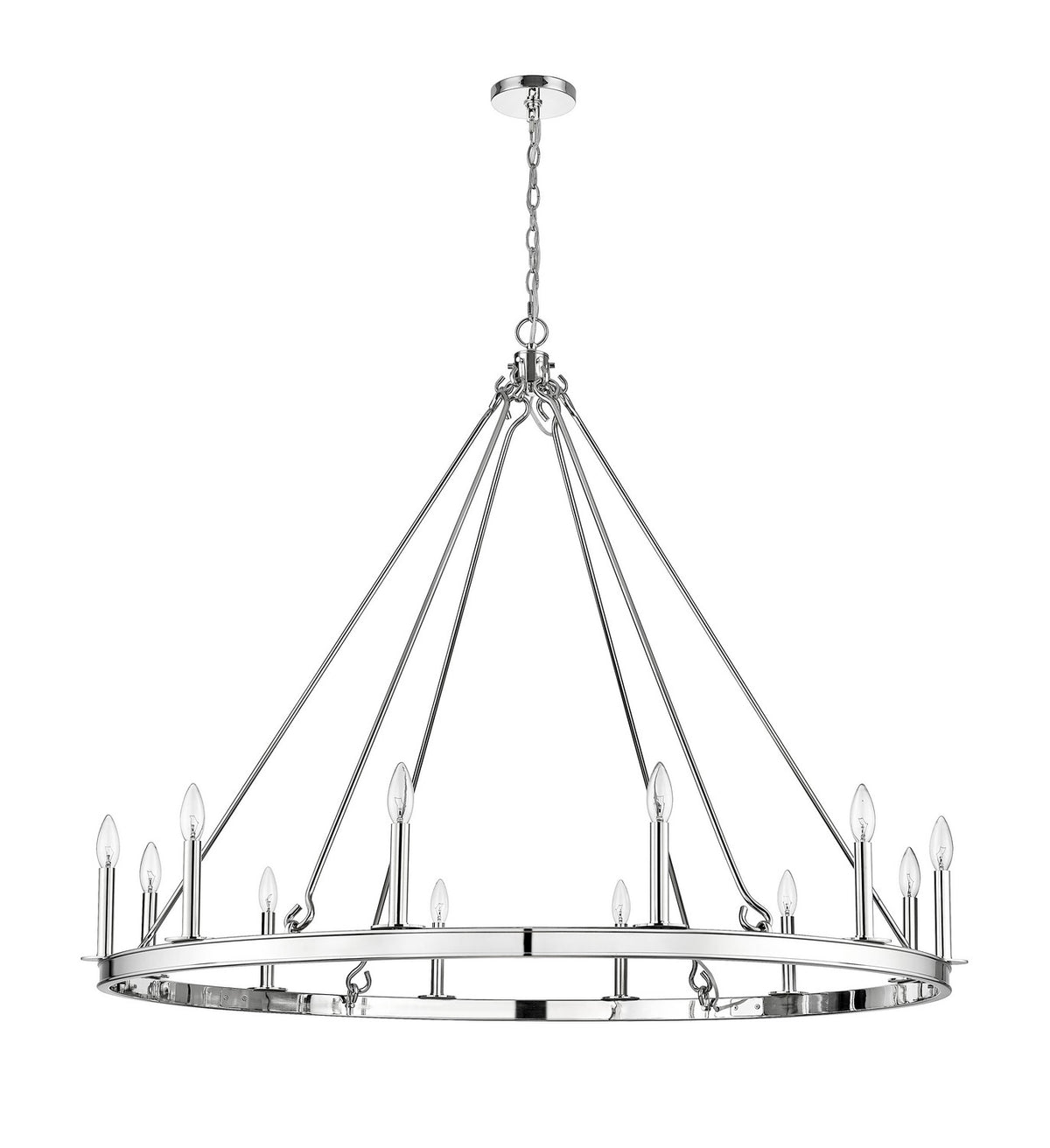 Lustre Barclay Nickel poli, 48" – vue 4