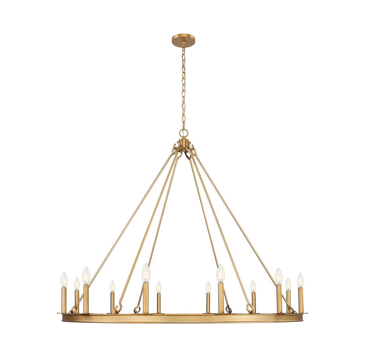 Lustre Barclay Laiton frotté, 48" – vue 2