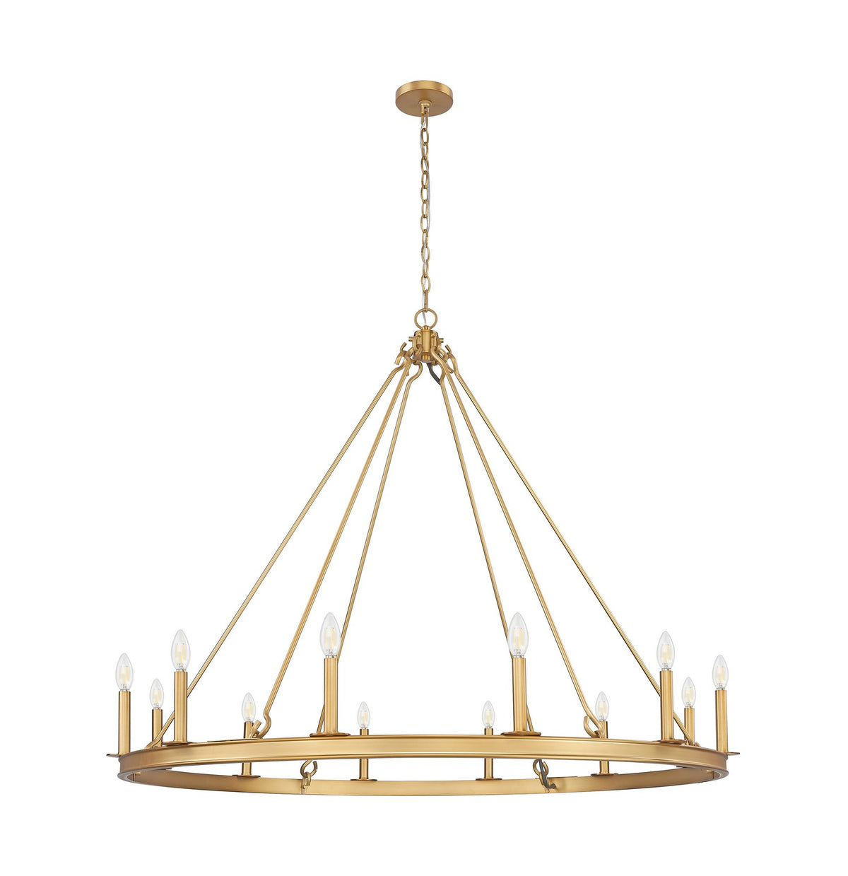 Lustre Barclay Laiton frotté, 48" – vue 4
