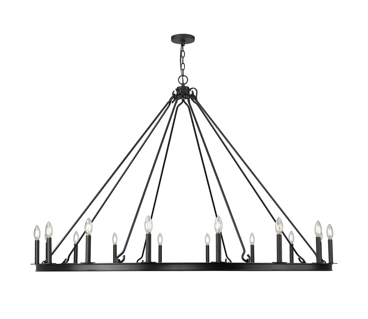 Lustre Barclay Noir mat, 62" – vue 2
