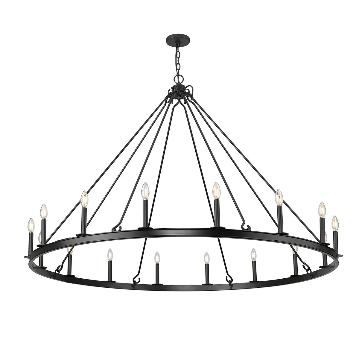 Lustre Barclay Noir mat, 62" – vue 3