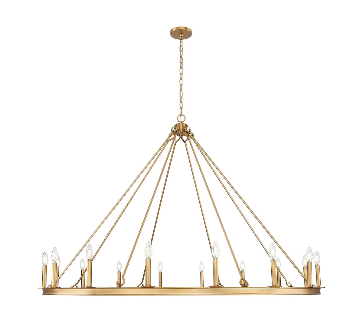 Lustre Barclay Laiton frotté, 62" – vue 2