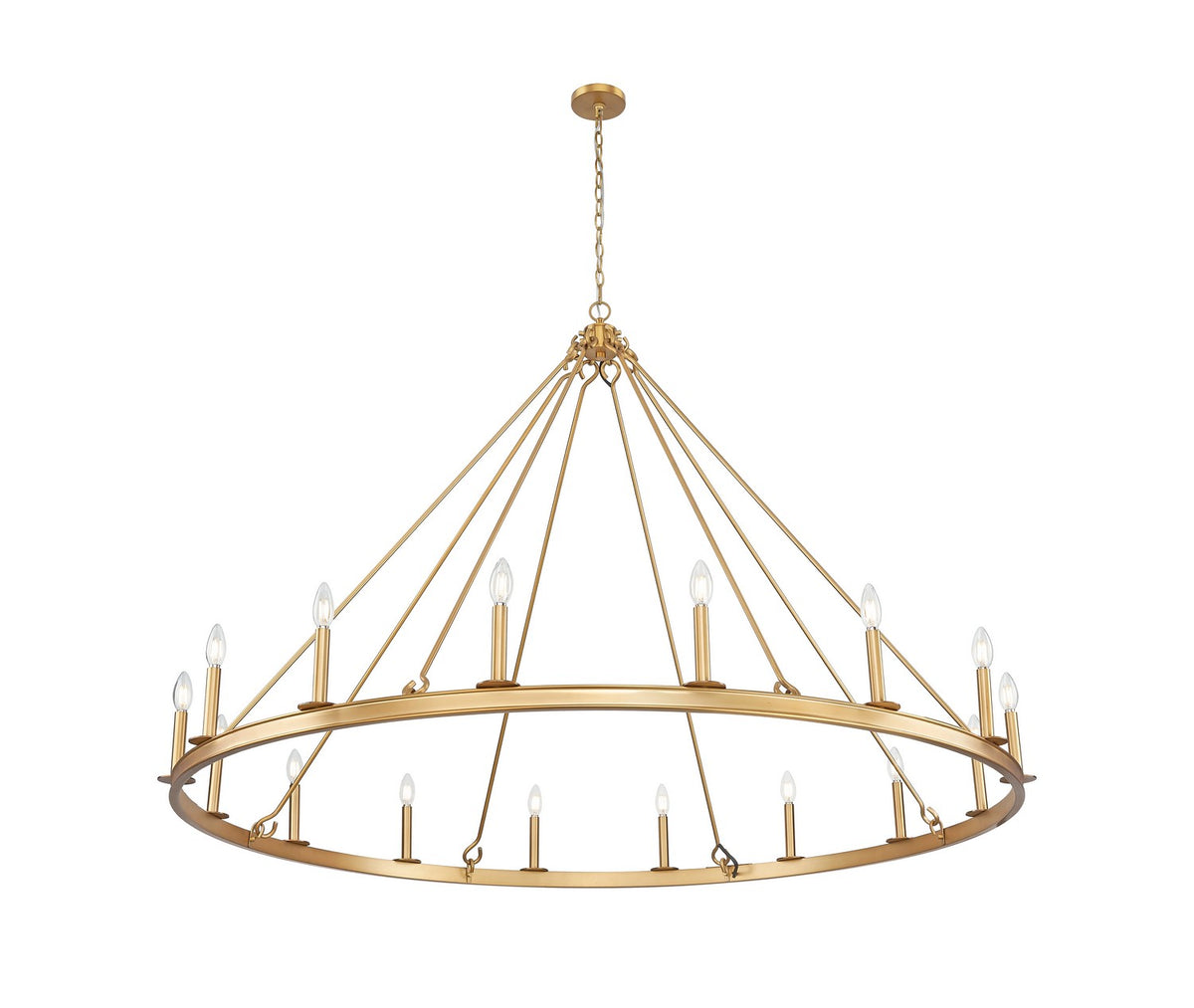 Lustre Barclay Laiton frotté, 62" – vue 3