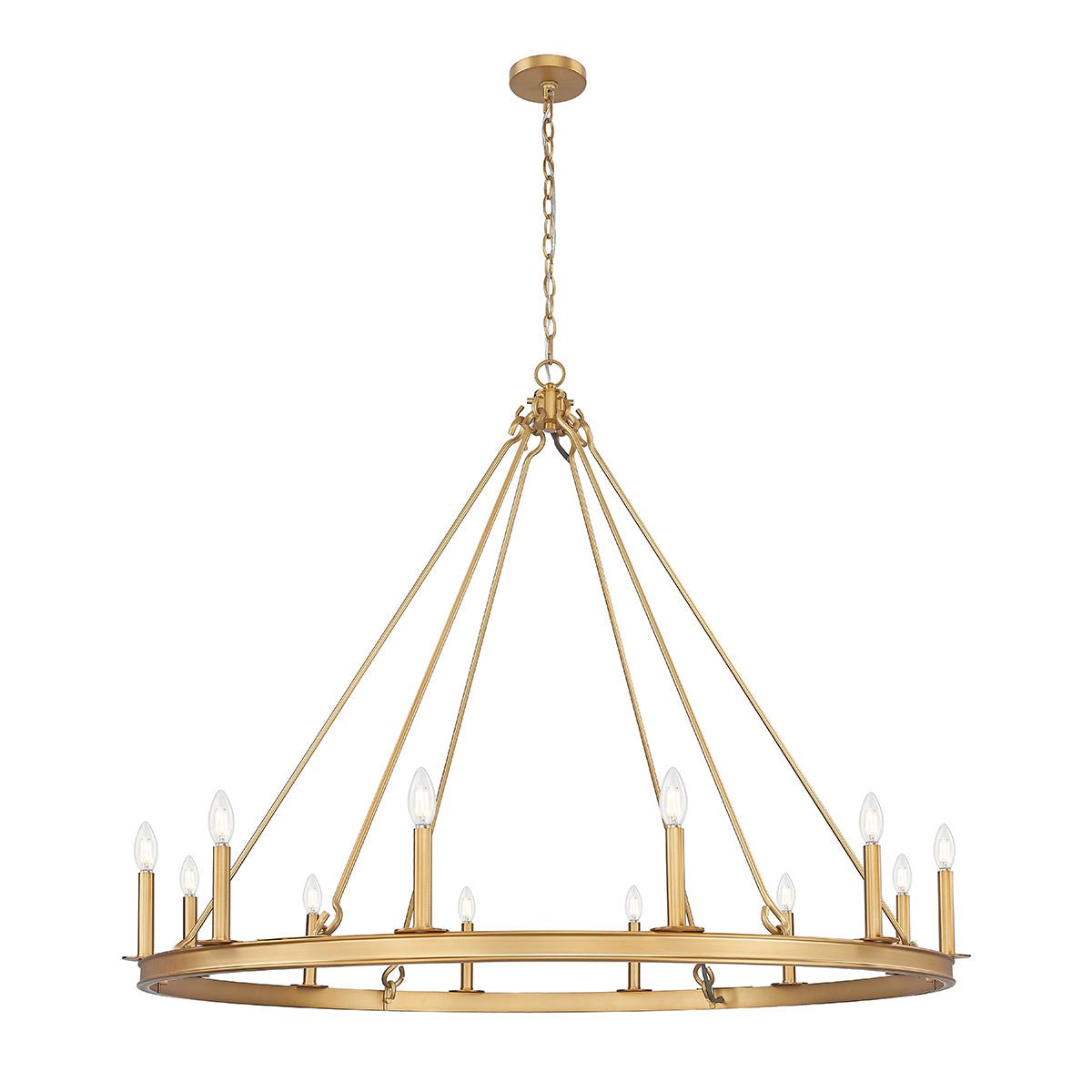 Chandelier Barclay - Laiton frotté 48" by Z - Lite | Luminaires & cie