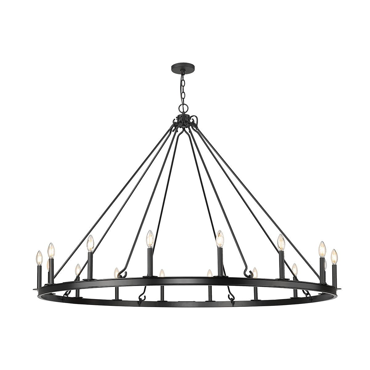 Chandelier Barclay - Noir mat 62" by Z - Lite | Luminaires & cie