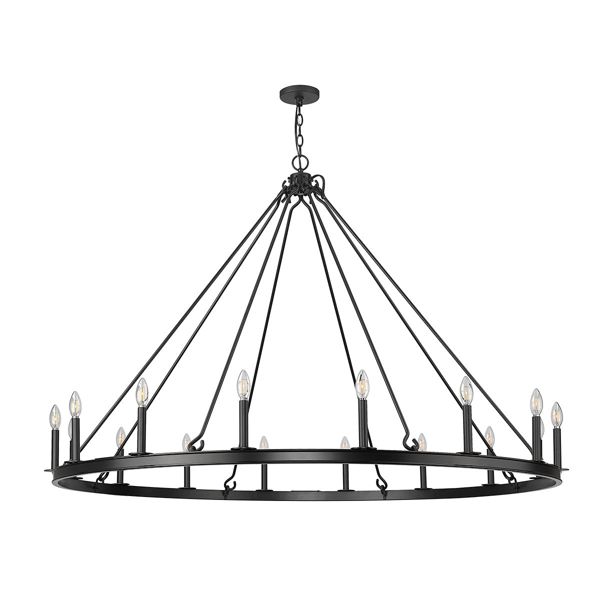 Chandelier Barclay - Noir mat 62" by Z - Lite | Luminaires & cie
