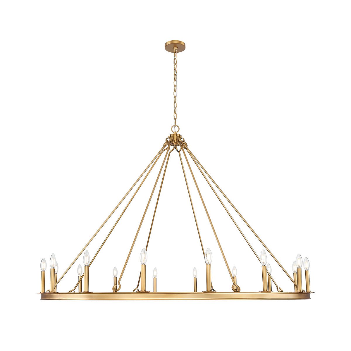 Chandelier Barclay - Laiton frotté 62" by Z - Lite | Luminaires & cie