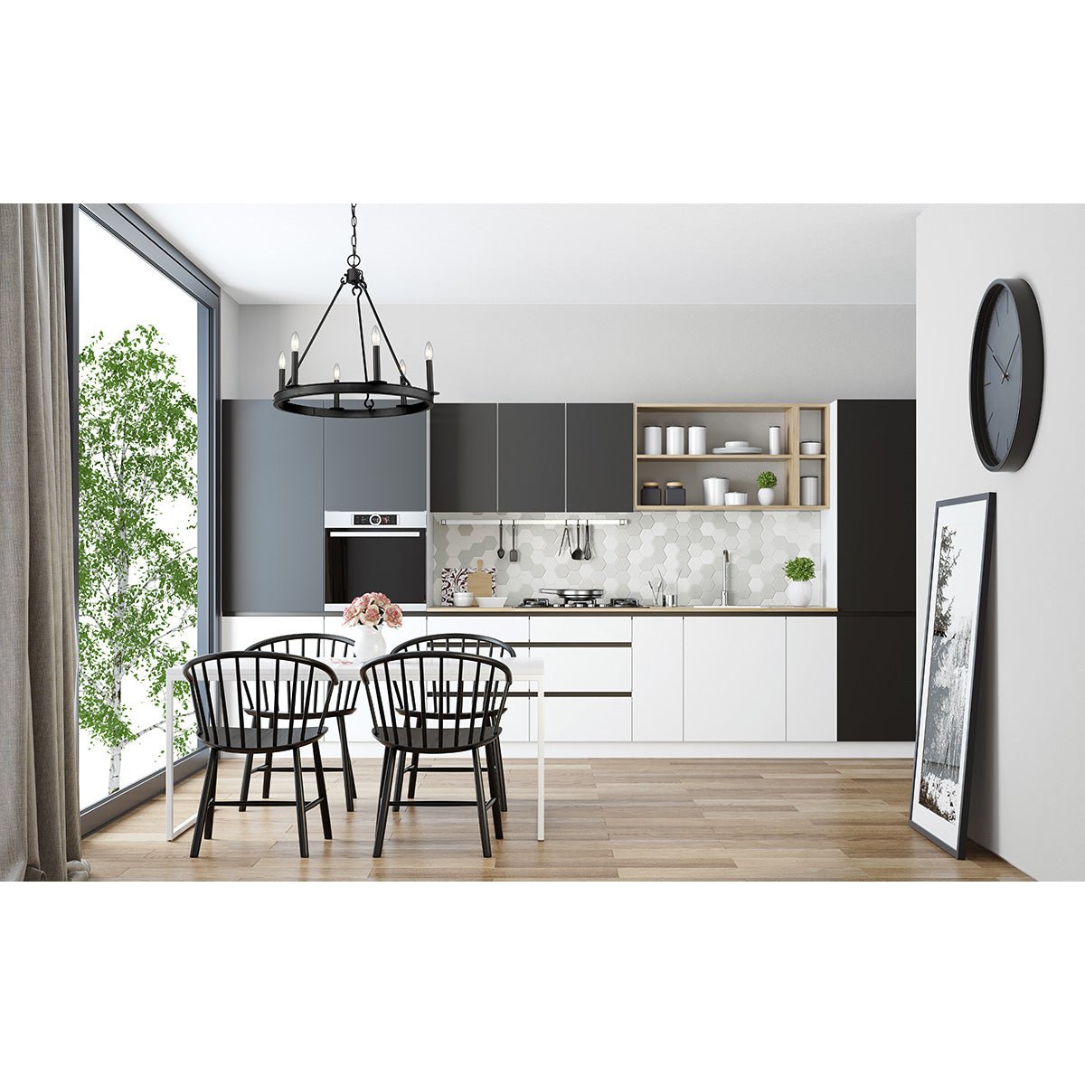 Chandelier Barclay - Noir mat 25" by Z - Lite | Luminaires & cie