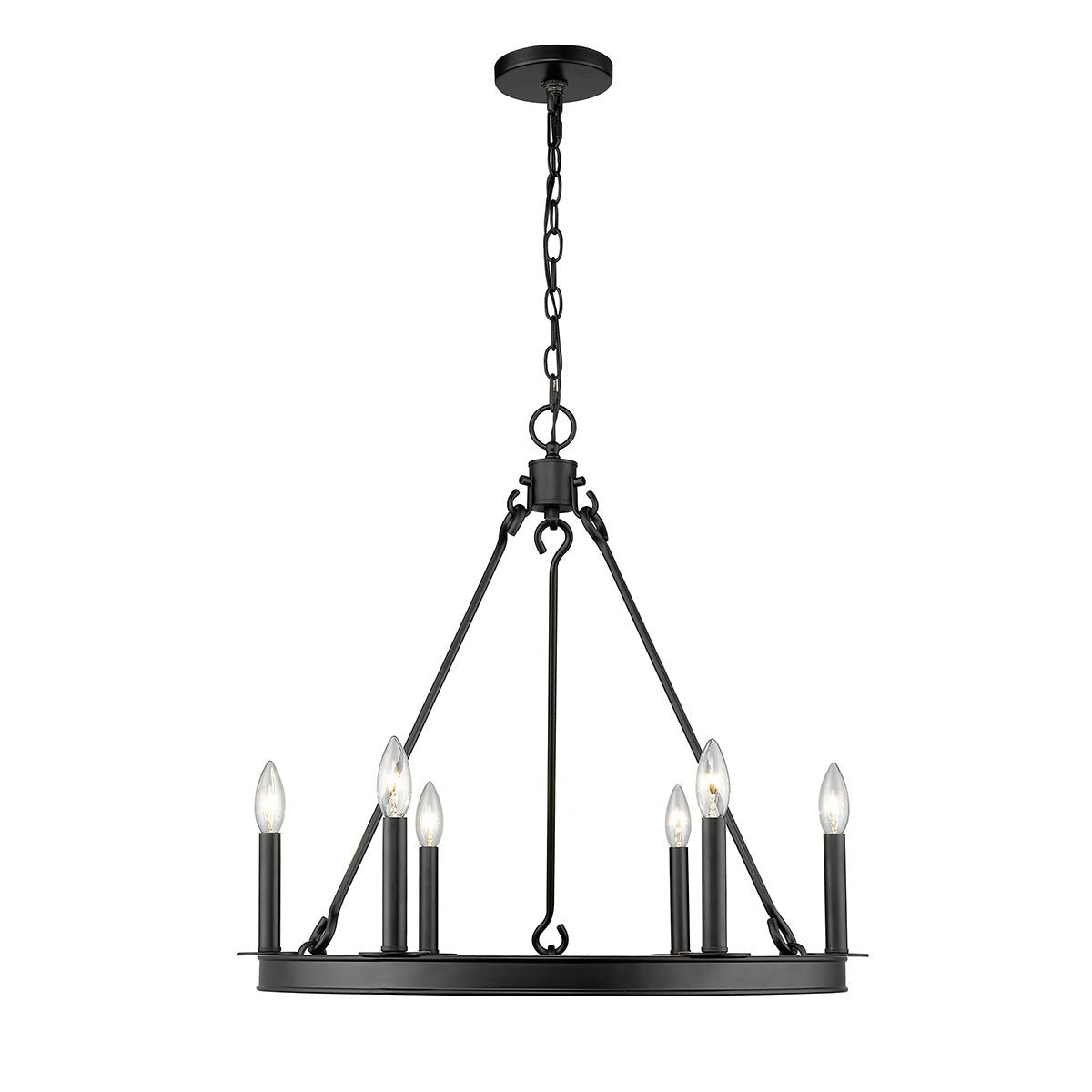 Chandelier Barclay - Noir mat 25" by Z - Lite | Luminaires & cie