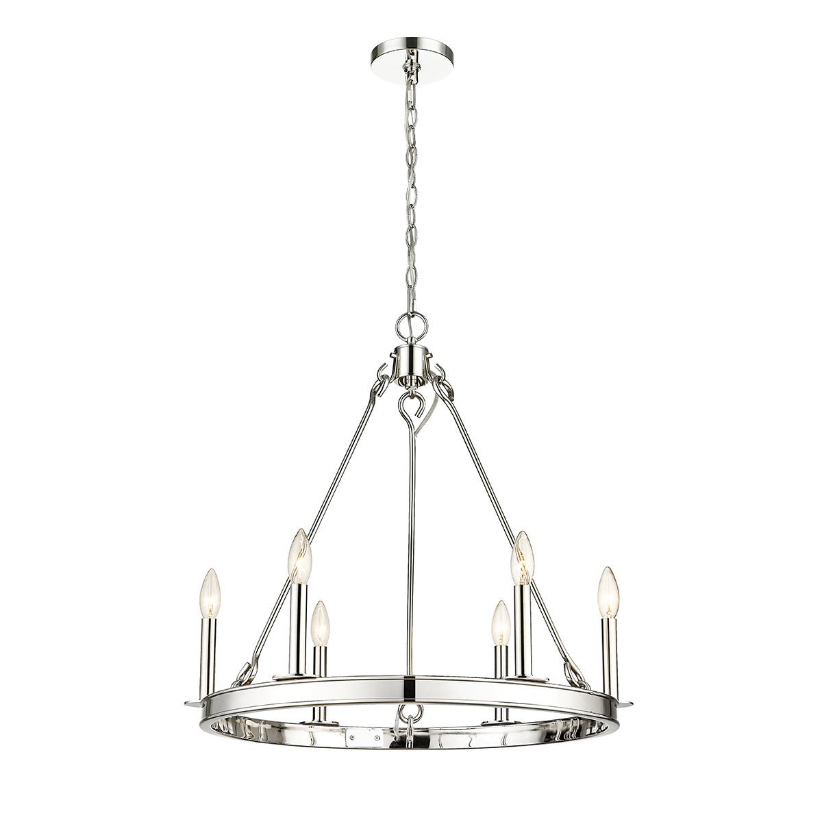 Chandelier Barclay - Nickel poli 25" by Z - Lite | Luminaires & cie