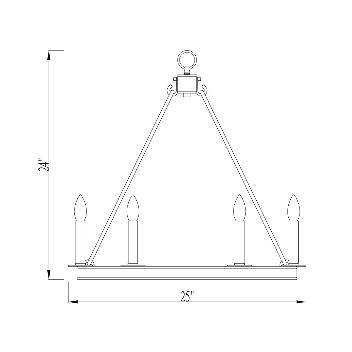 Chandelier Barclay - Nickel poli 25" by Z - Lite | Luminaires & cie