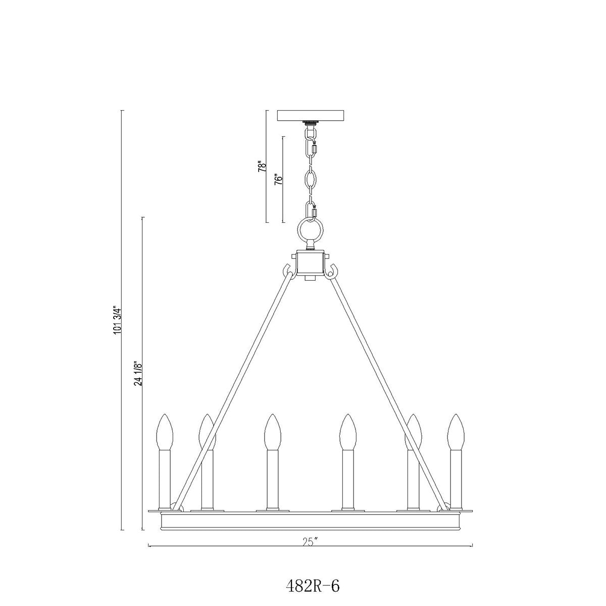 Chandelier Barclay - Laiton frotté 25" by Z - Lite | Luminaires & cie