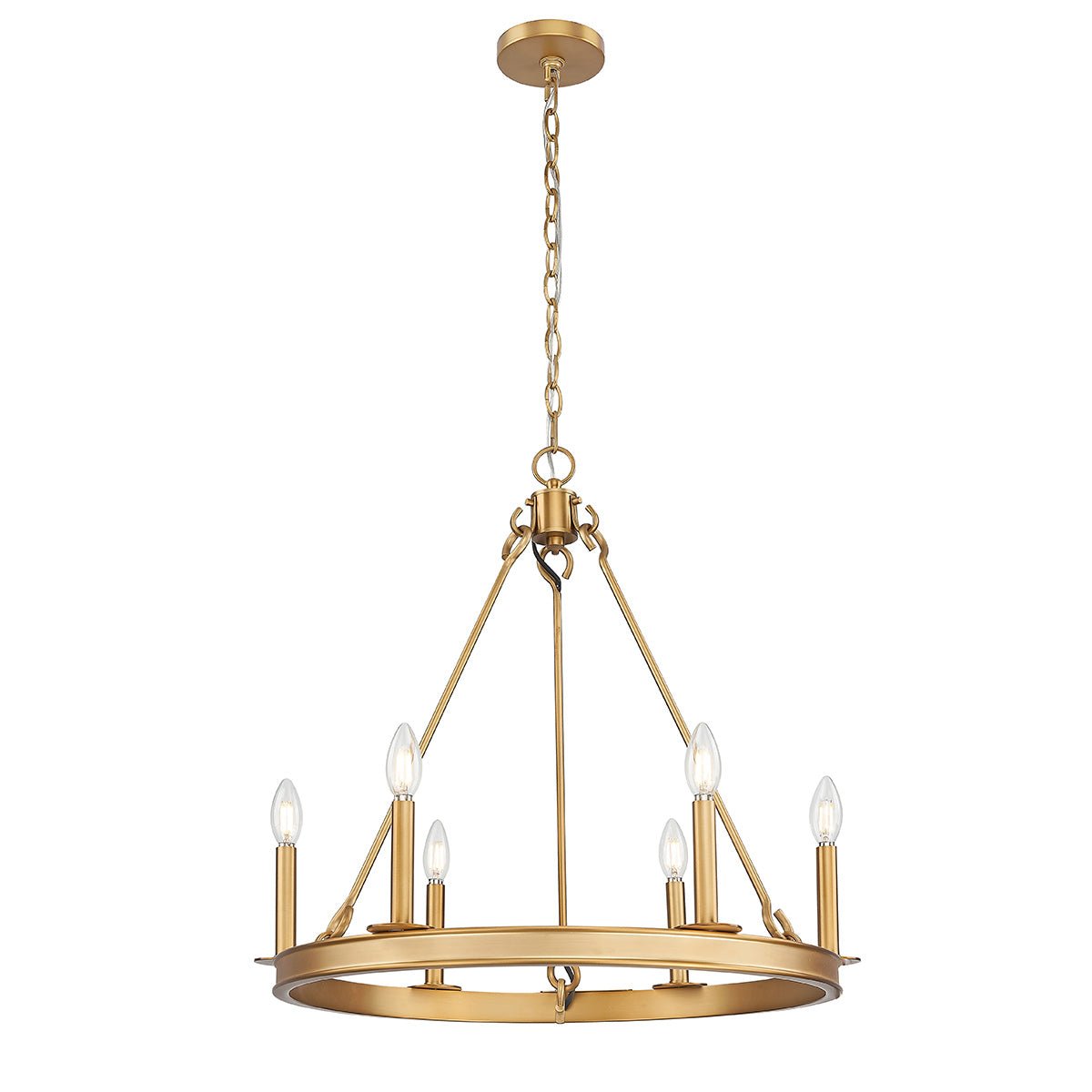 Chandelier Barclay - Laiton frotté 25" by Z - Lite | Luminaires & cie