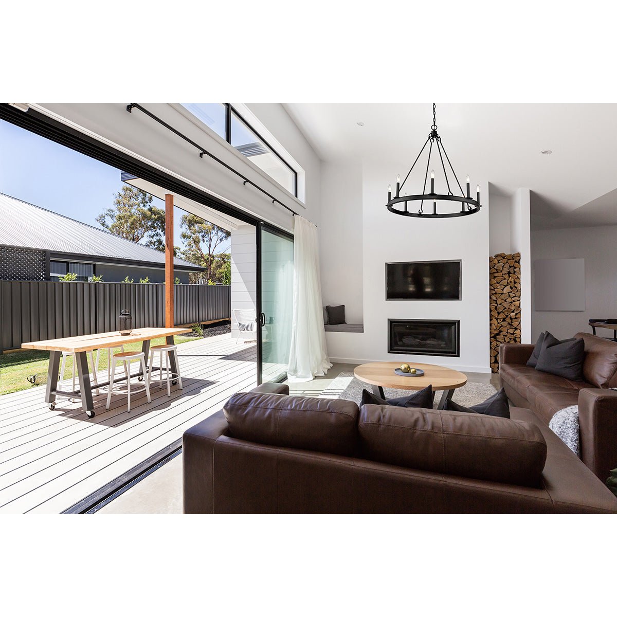 Chandelier Barclay - Noir mat 33" by Z - Lite | Luminaires & cie