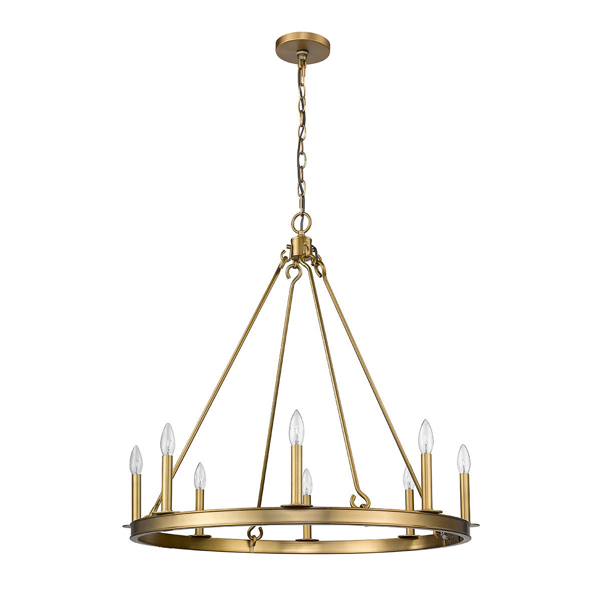 Chandelier Barclay - Laiton ancien 33" by Z - Lite | Luminaires & cie
