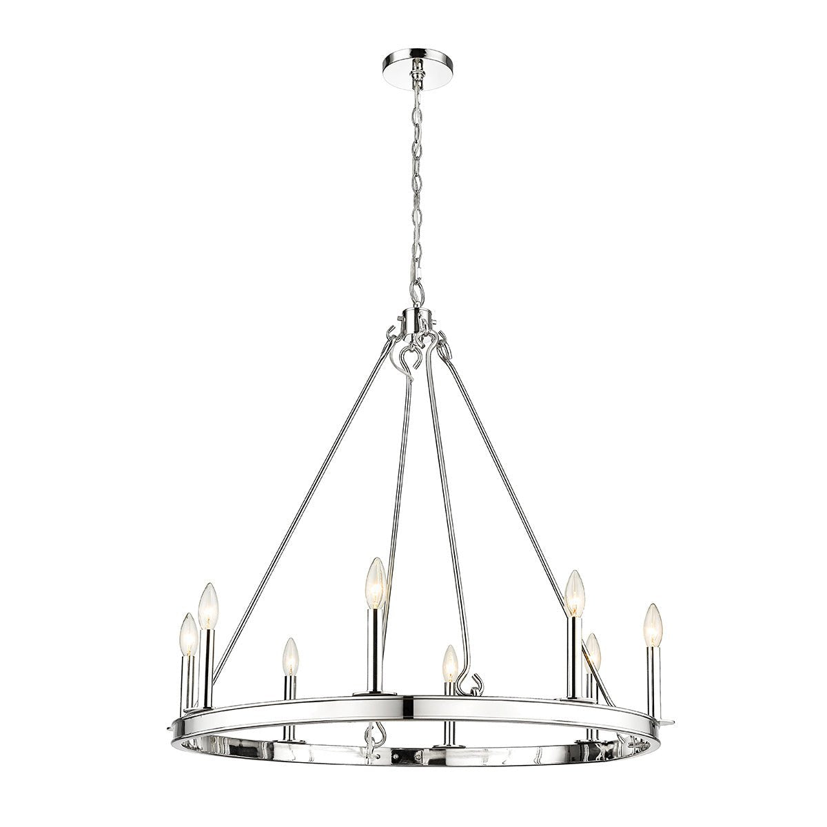 Chandelier Barclay - Nickel poli 33" by Z - Lite | Luminaires & cie