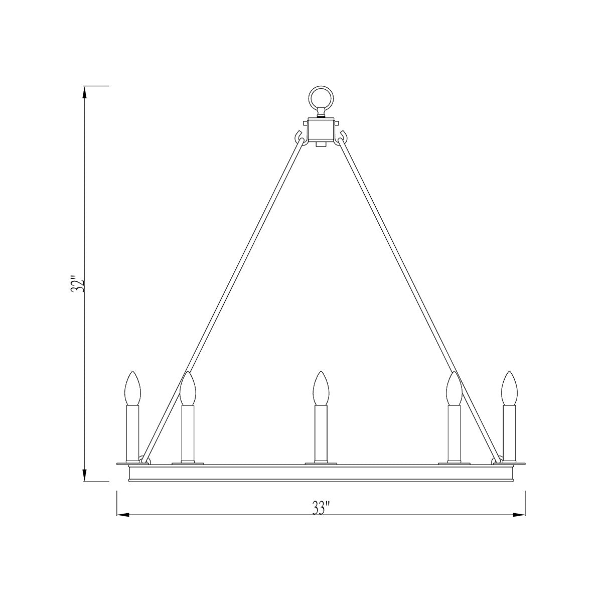 Chandelier Barclay - Nickel poli 33" by Z - Lite | Luminaires & cie