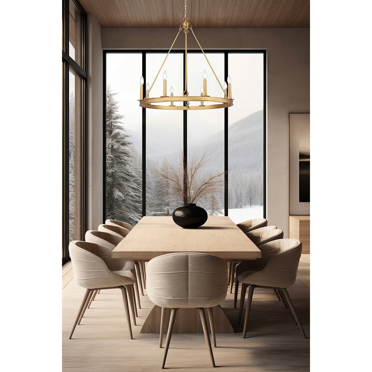 Chandelier Barclay - Laiton frotté 33" by Z - Lite | Luminaires & cie