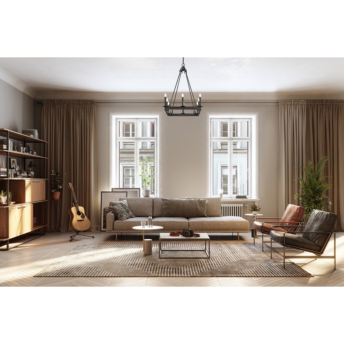 Chandelier Barclay - Noir mat 20" by Z - Lite | Luminaires & cie