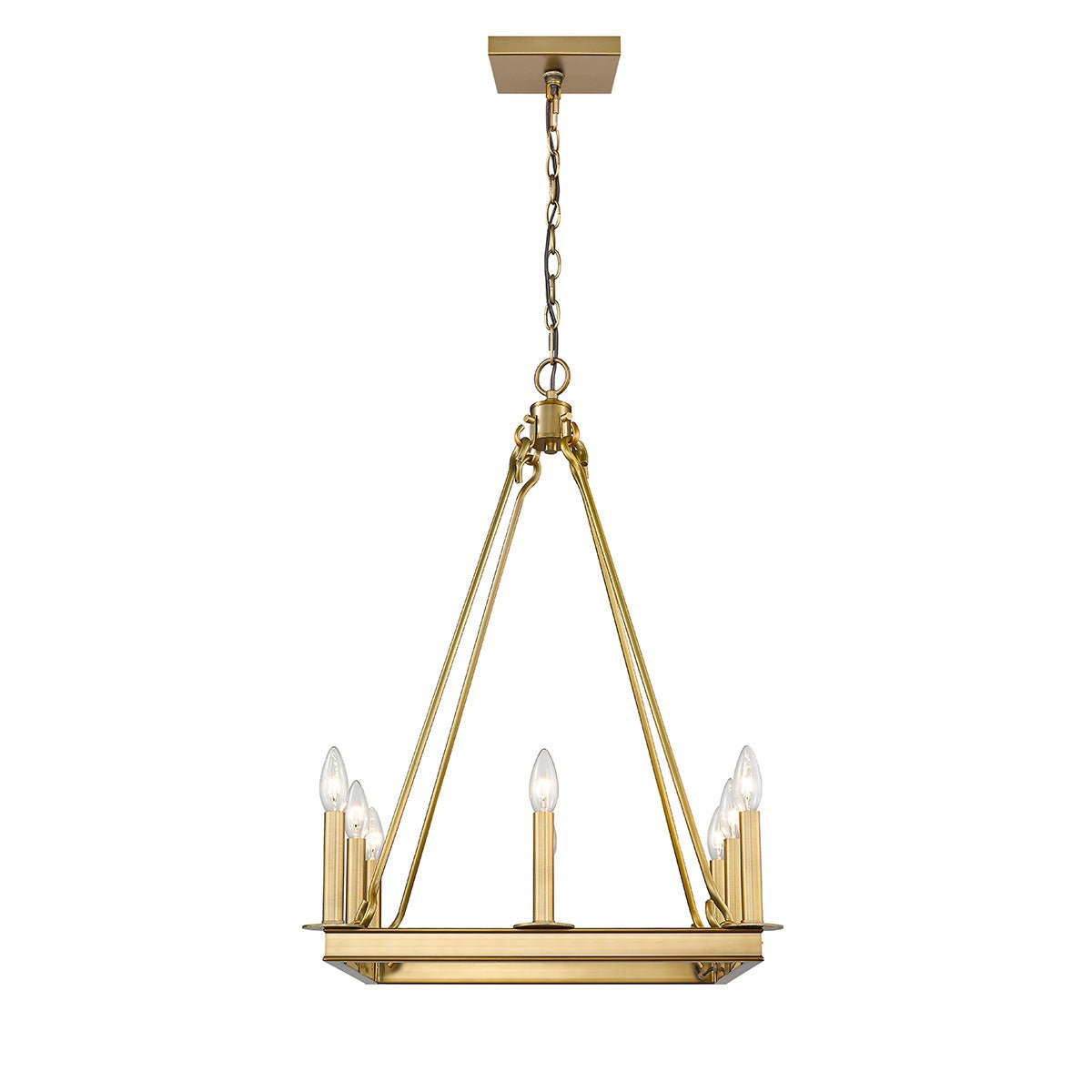 Chandelier Barclay - Laiton ancien 20" by Z - Lite | Luminaires & cie