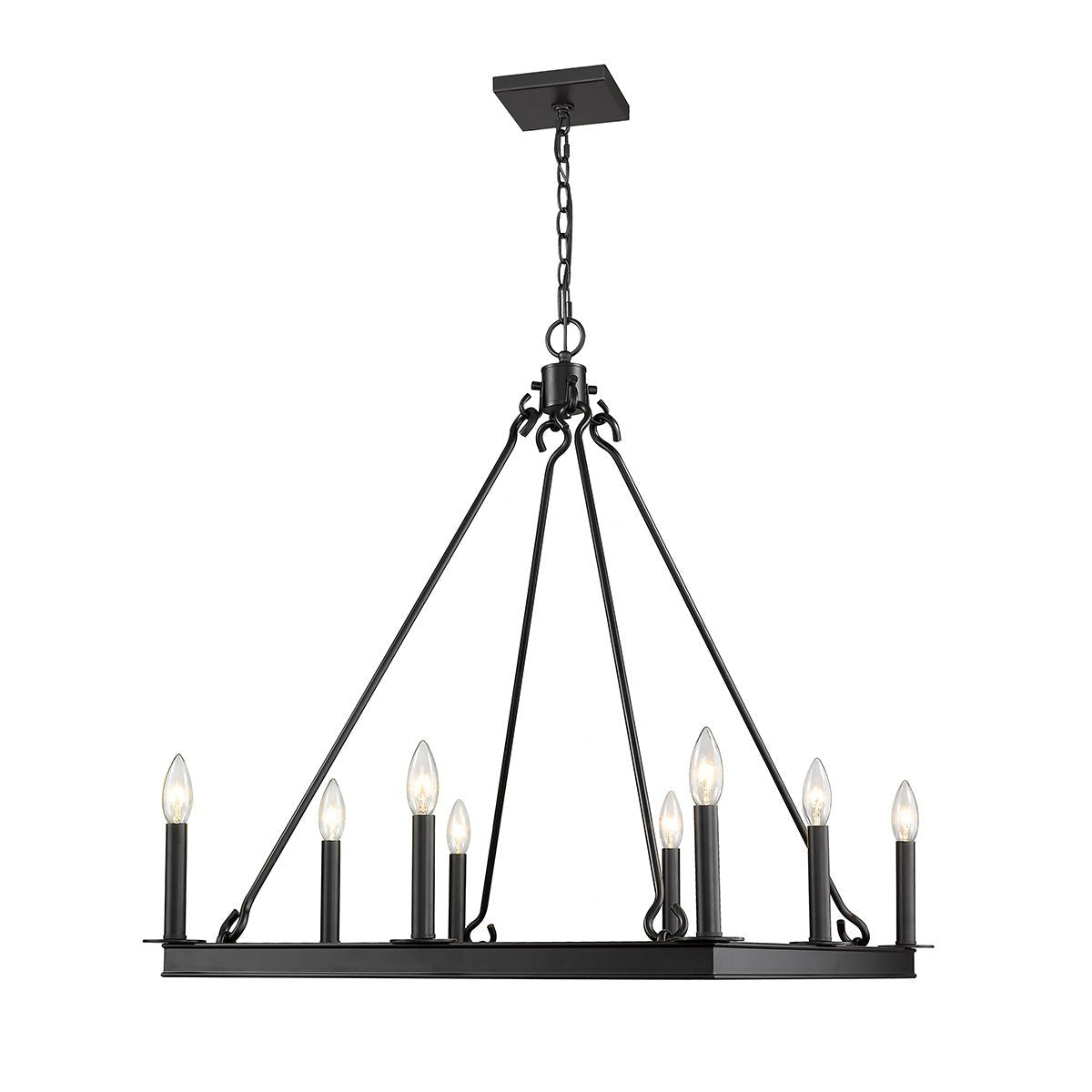 Chandelier Barclay - Noir mat 26" by Z - Lite | Luminaires & cie