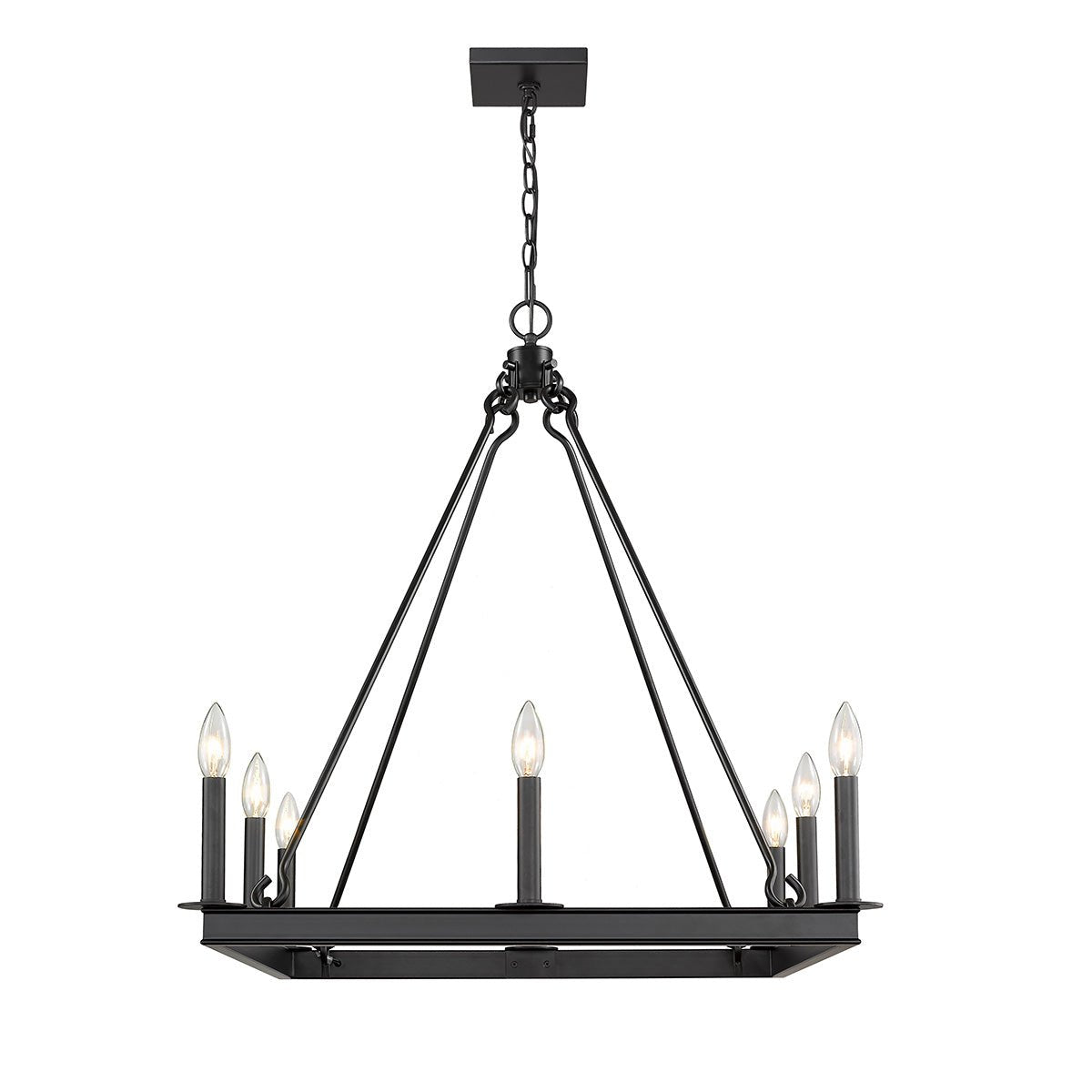 Chandelier Barclay - Noir mat 26" by Z - Lite | Luminaires & cie