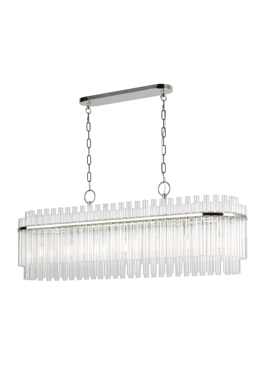 Chandelier Beckett - Nickel poli 12" by Visual Comfort Studio | Luminaires & cie