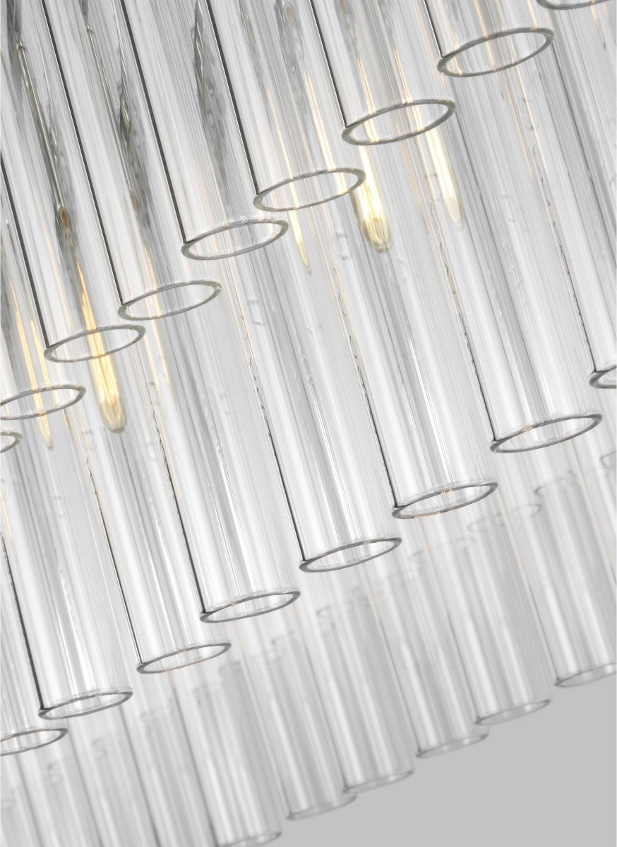 Chandelier Beckett - Nickel poli 12" by Visual Comfort Studio | Luminaires & cie