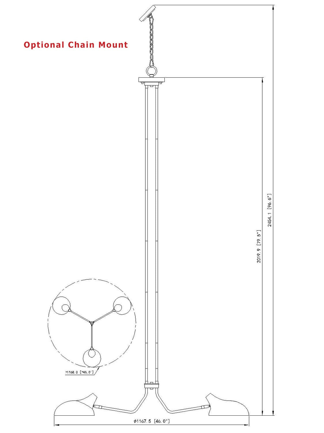 Lustre Bellamy 46" – vue 6