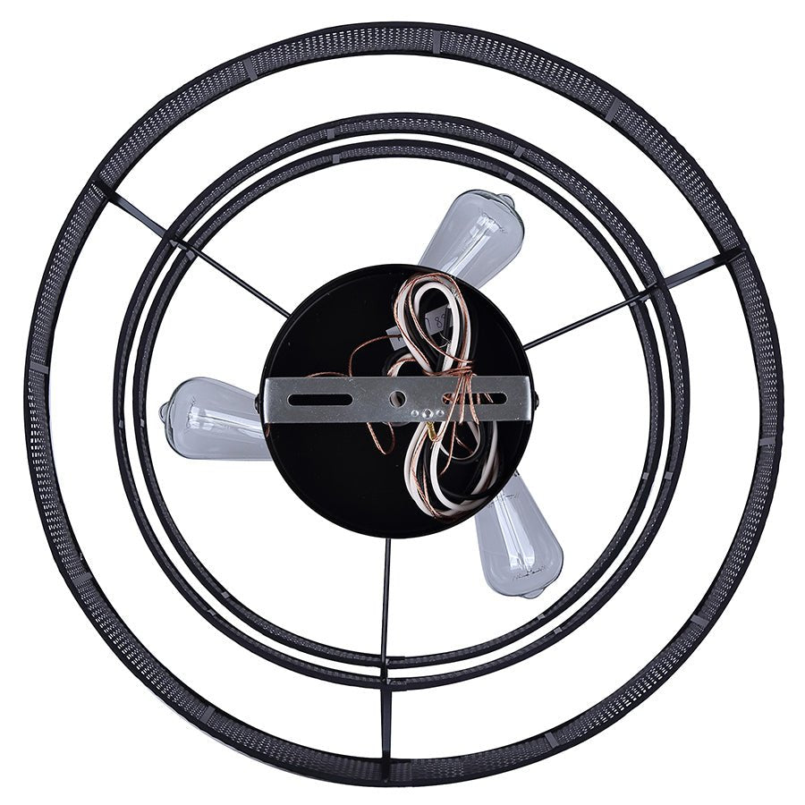 Chandelier Bellamy - Abat - jour en plastique rotin noir by Canarm | Luminaires & cie