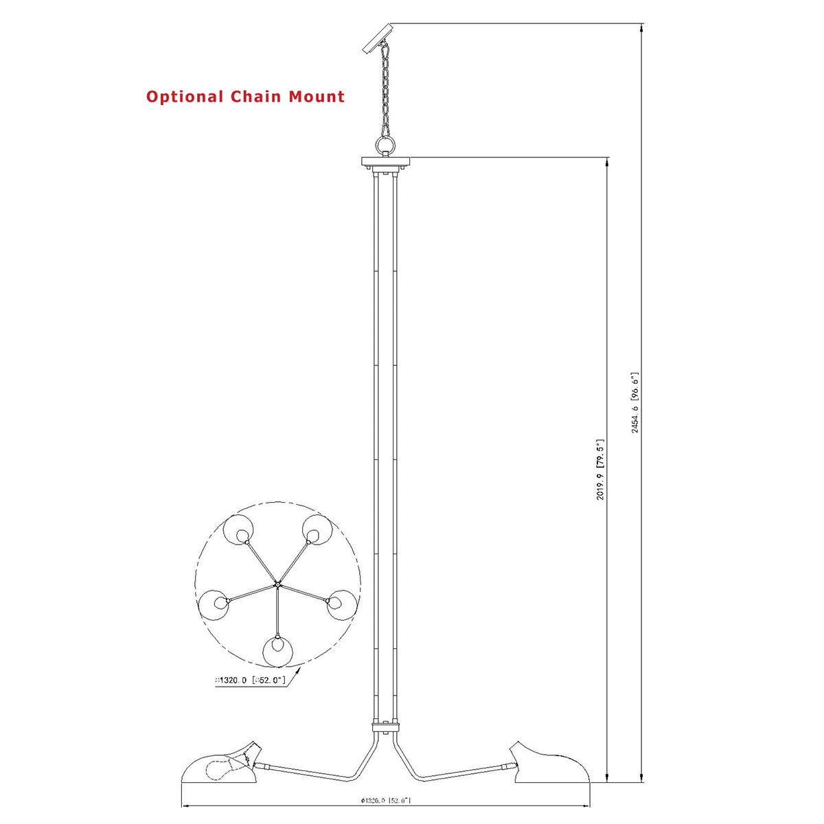 Chandelier Bellamy - 52" by Z - Lite | Luminaires & cie