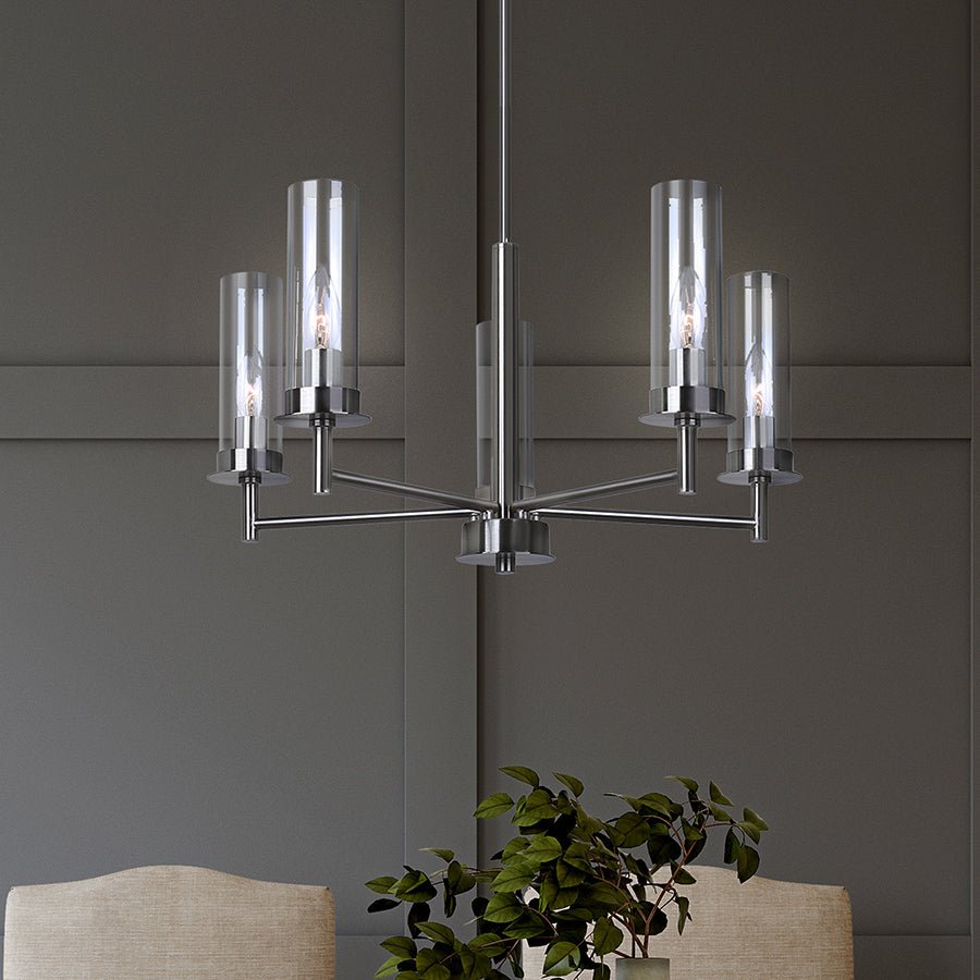 Chandelier Benson - Nickel brossé 23" by Canarm | Luminaires & cie