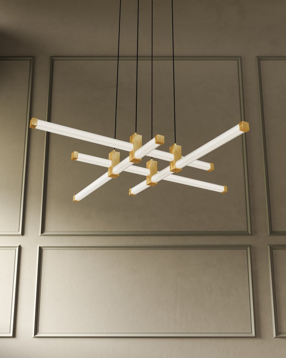 Chandelier Blade - Or brossé 34 1/8" by Kuzco Lighting | Luminaires & cie