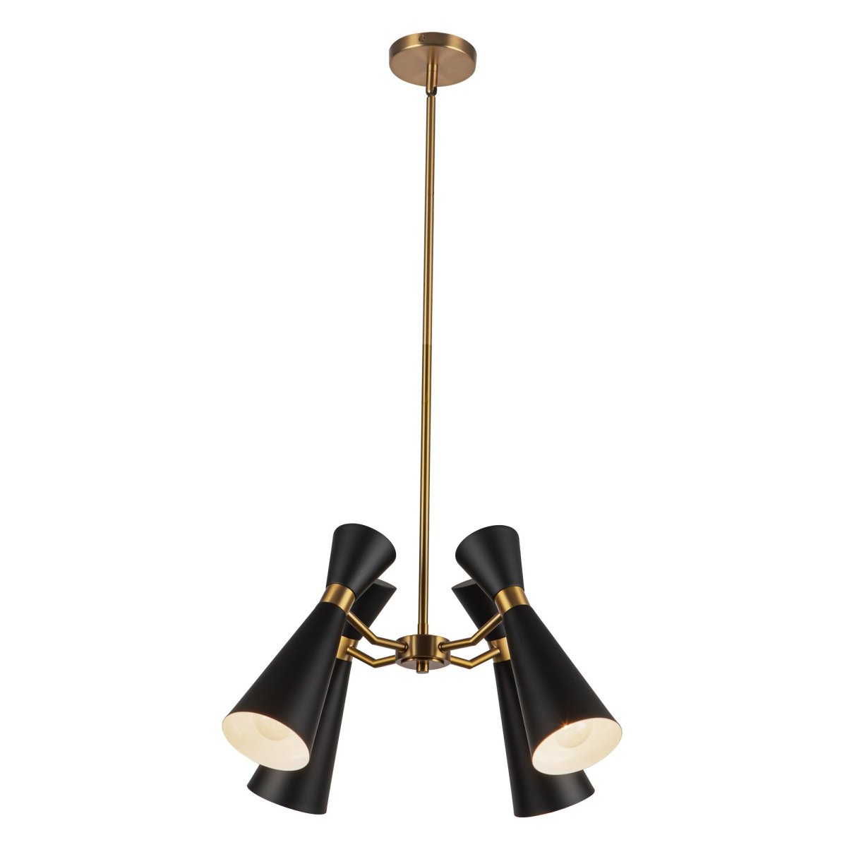 Chandelier Blake - Or noir / vieilli 24 1/8" by Alora Lighting | Luminaires & cie