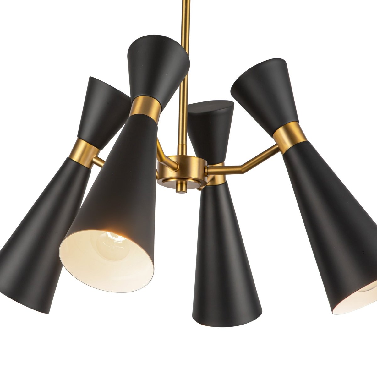 Chandelier Blake - Or noir / vieilli 24 1/8" by Alora Lighting | Luminaires & cie