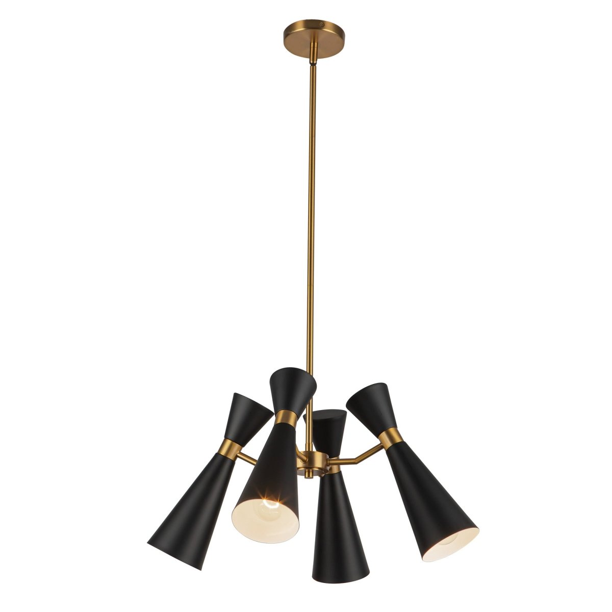 Chandelier Blake - Or noir / vieilli 24 1/8" by Alora Lighting | Luminaires & cie