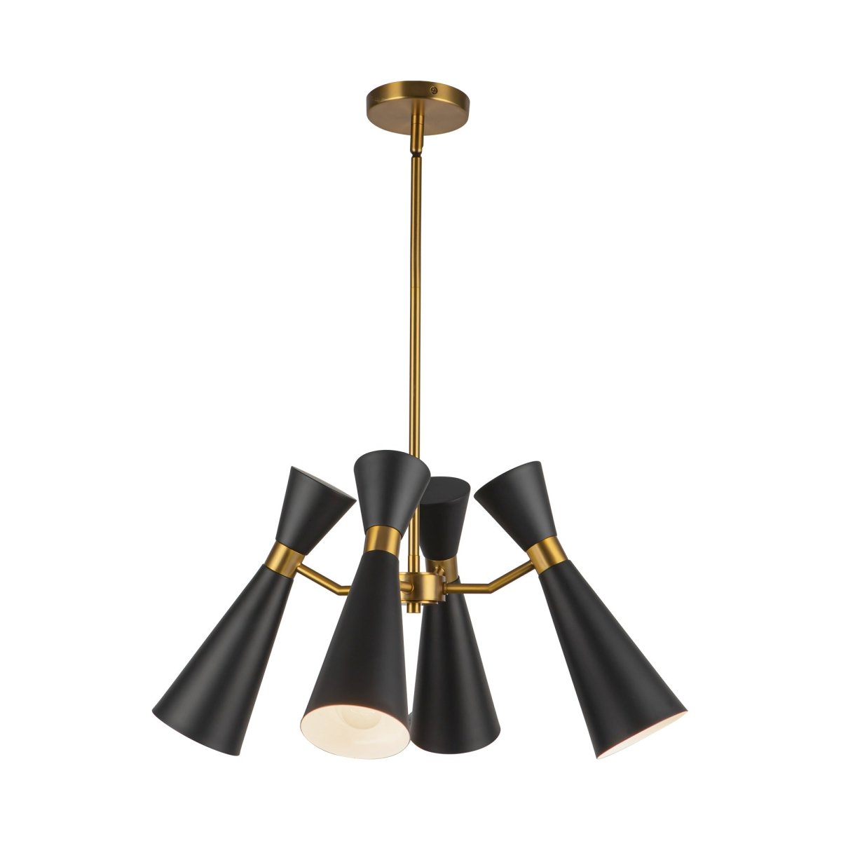 Chandelier Blake - Or noir / vieilli 24 1/8" by Alora Lighting | Luminaires & cie