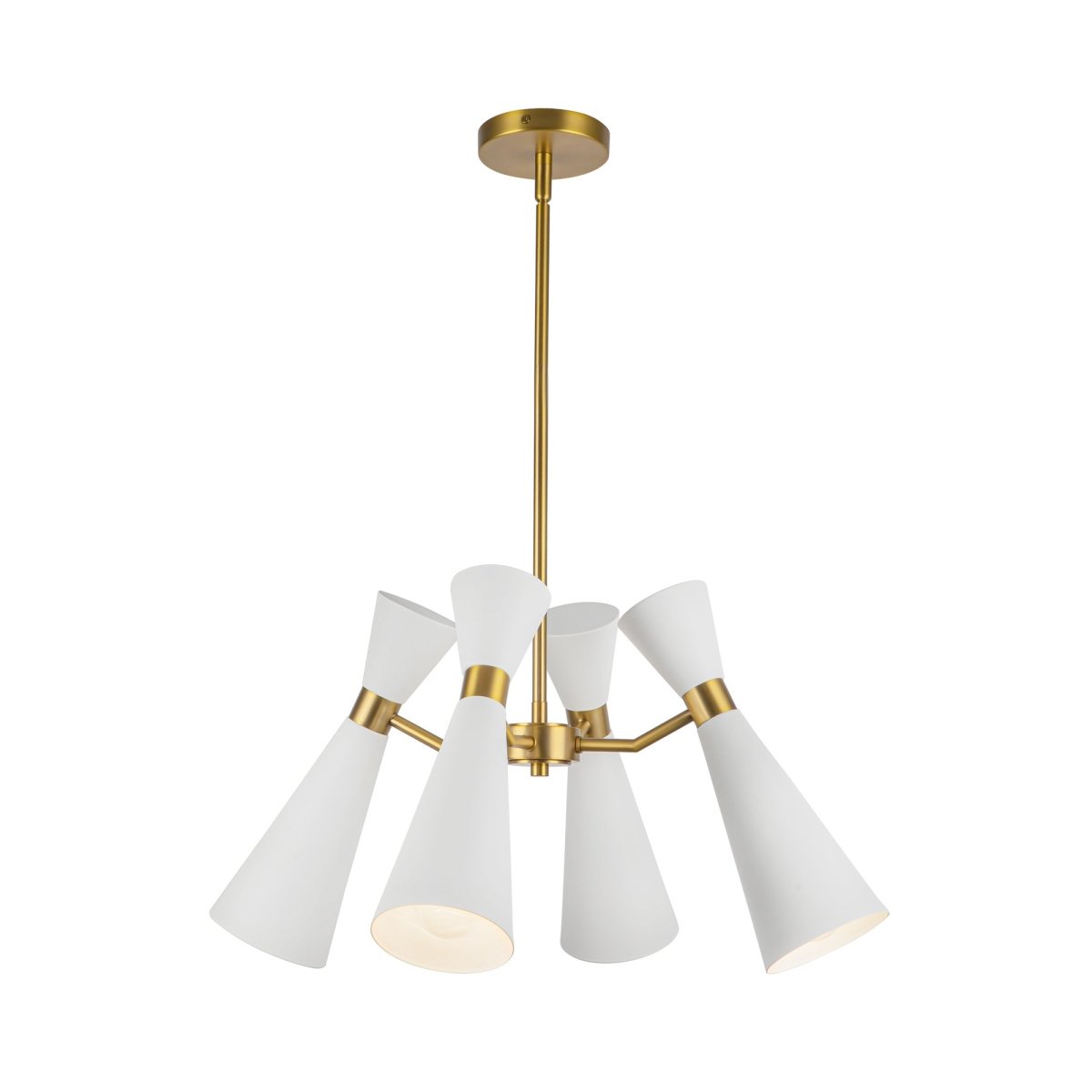Chandelier Blake - Or blanc / vieilli 24 1/8" by Alora Lighting | Luminaires & cie