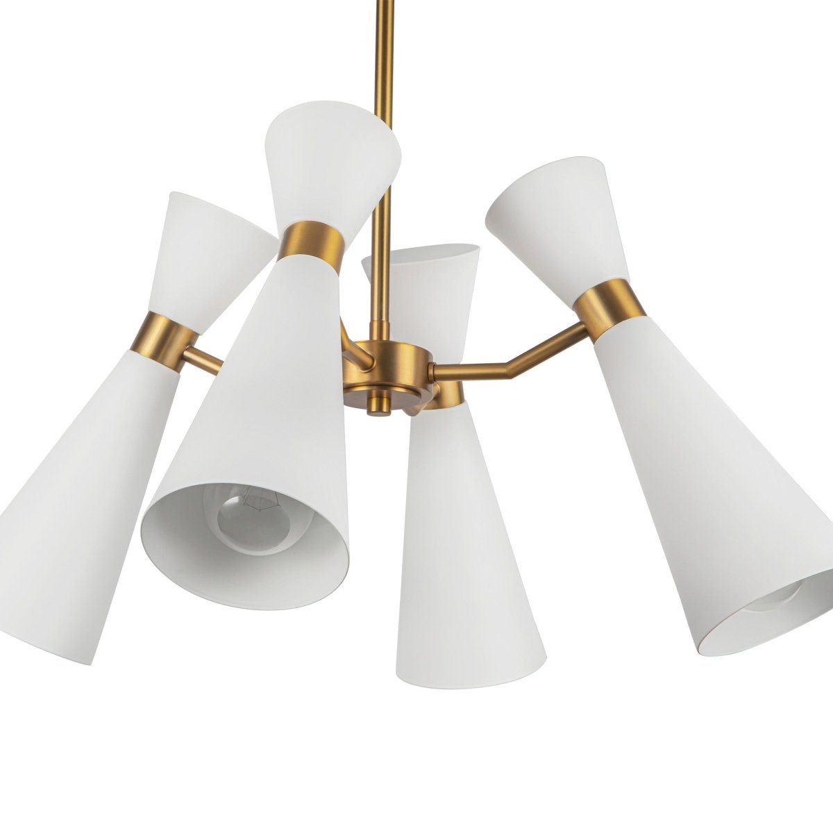 Chandelier Blake - Or blanc / vieilli 24 1/8" by Alora Lighting | Luminaires & cie