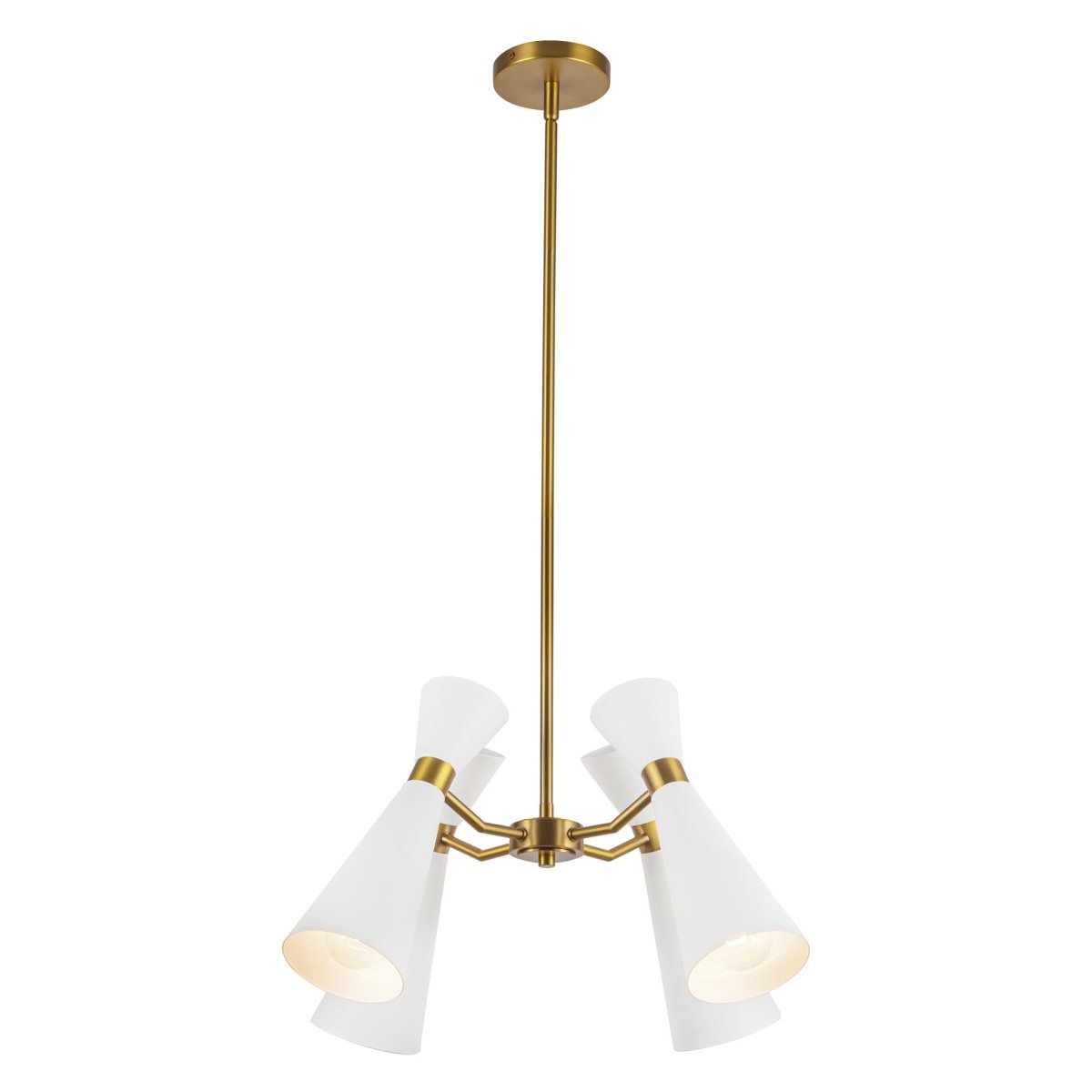 Chandelier Blake - Or blanc / vieilli 24 1/8" by Alora Lighting | Luminaires & cie