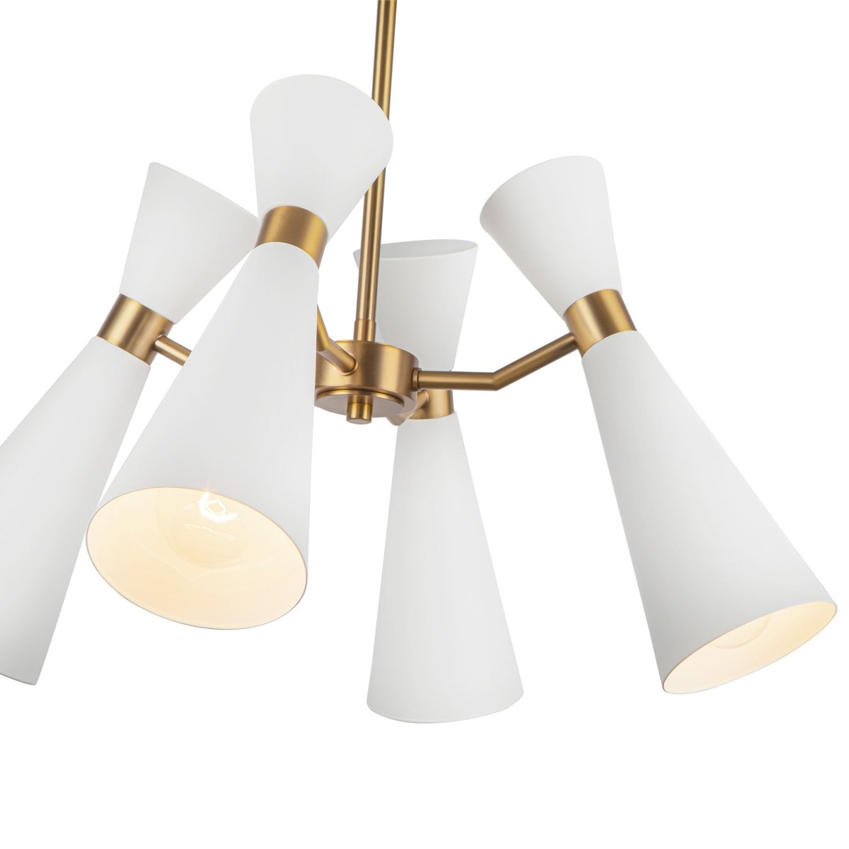 Chandelier Blake - Or blanc / vieilli 24 1/8" by Alora Lighting | Luminaires & cie