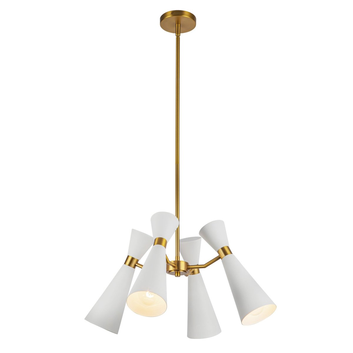 Chandelier Blake - Or blanc / vieilli 24 1/8" by Alora Lighting | Luminaires & cie