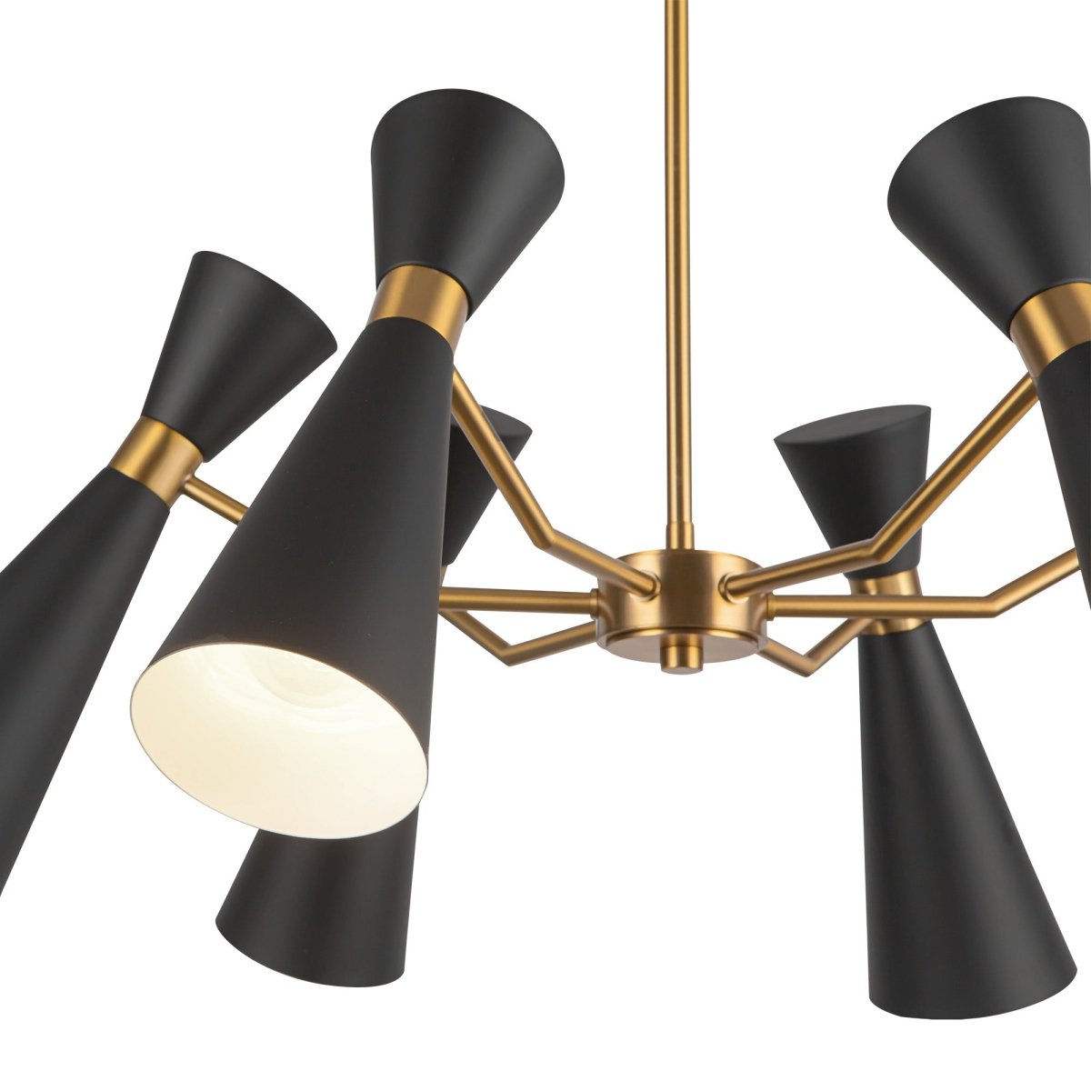 Chandelier Blake - Or noir / vieilli 32" by Alora Lighting | Luminaires & cie