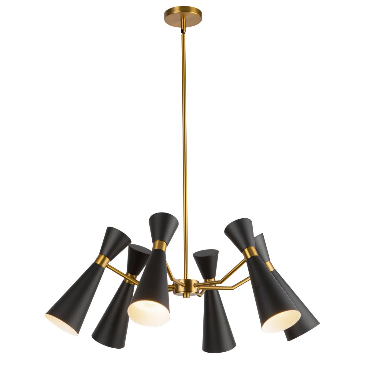 Chandelier Blake - Or noir / vieilli 32" by Alora Lighting | Luminaires & cie