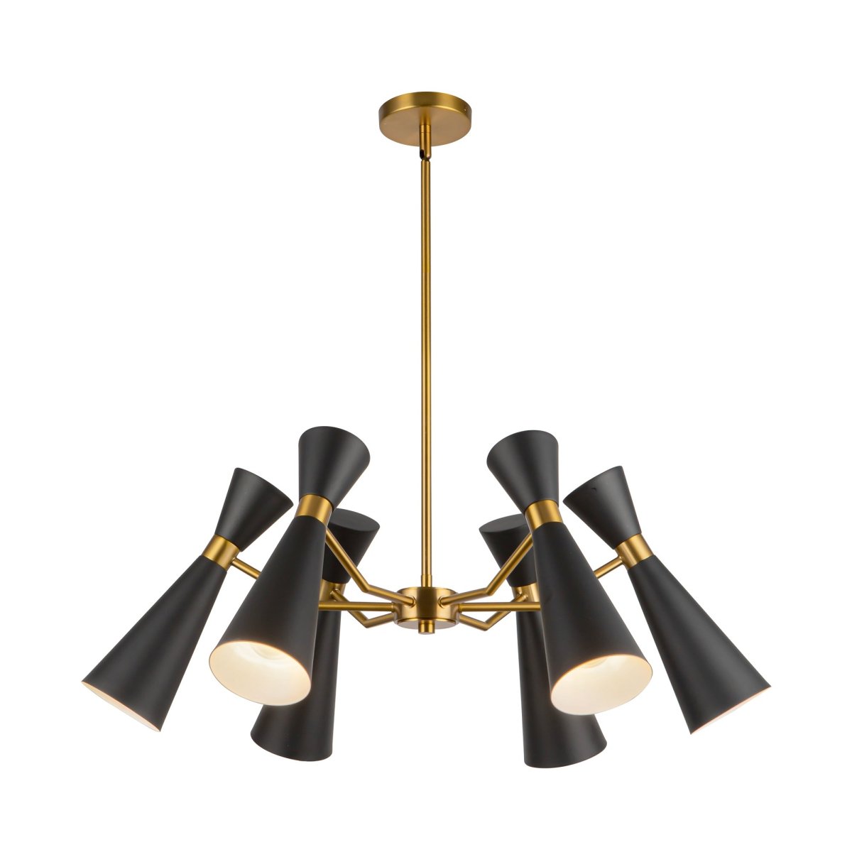 Chandelier Blake - Or noir / vieilli 32" by Alora Lighting | Luminaires & cie