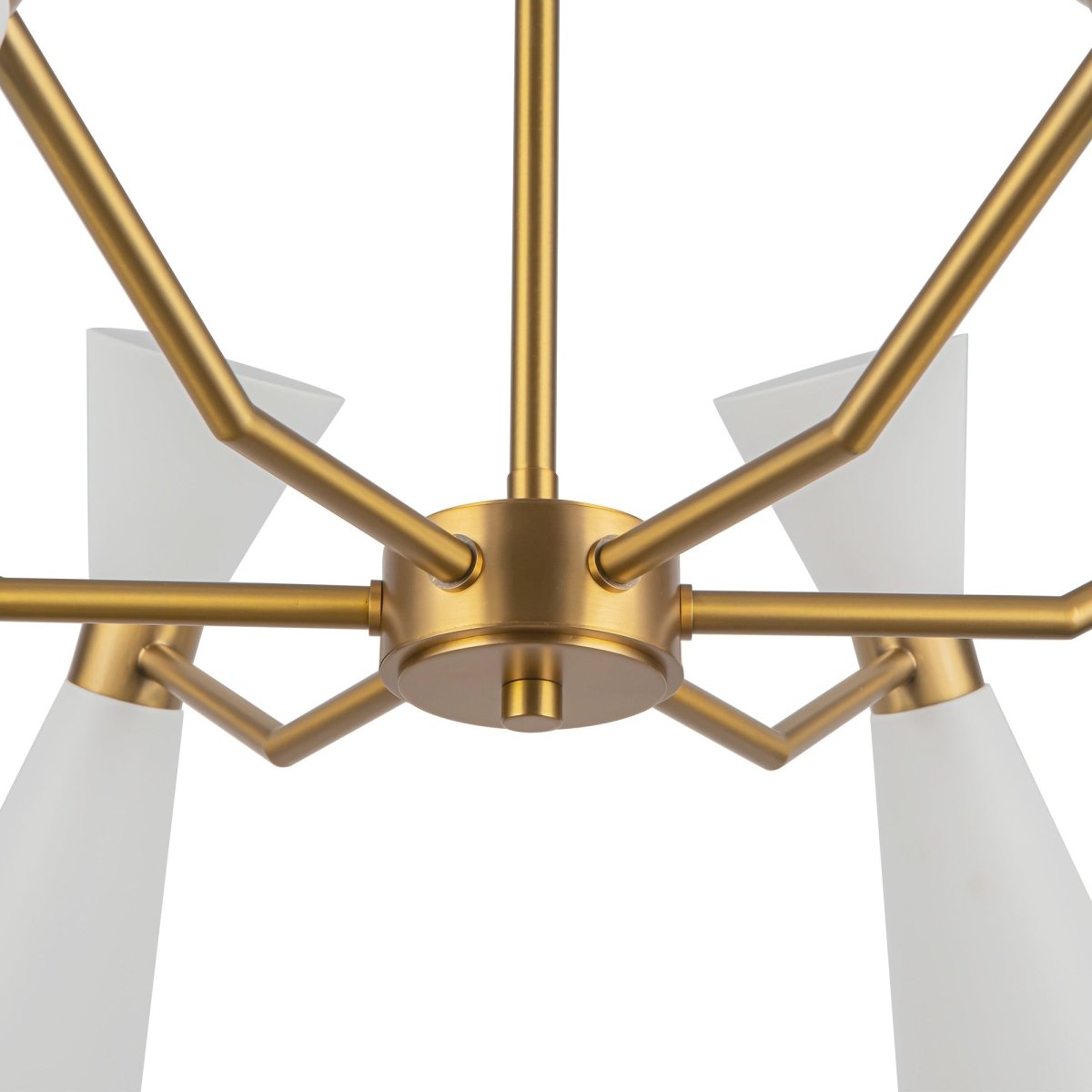 Chandelier Blake - Or blanc / vieilli 32" by Alora Lighting | Luminaires & cie