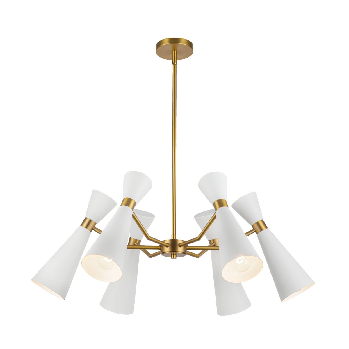 Chandelier Blake - Or blanc / vieilli 32" by Alora Lighting | Luminaires & cie