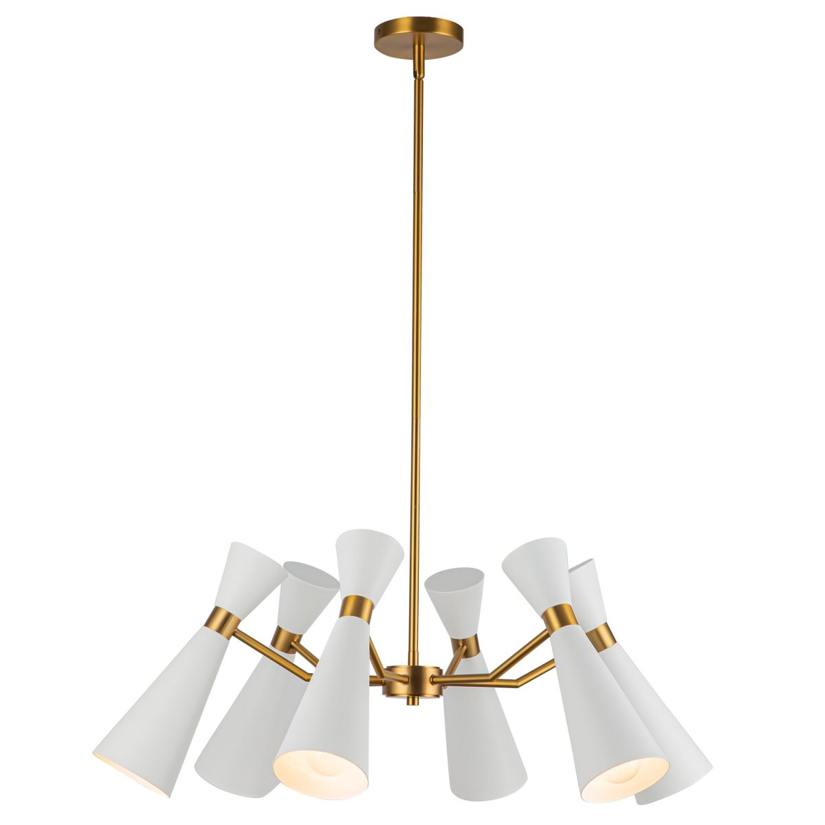 Chandelier Blake - Or blanc / vieilli 32" by Alora Lighting | Luminaires & cie