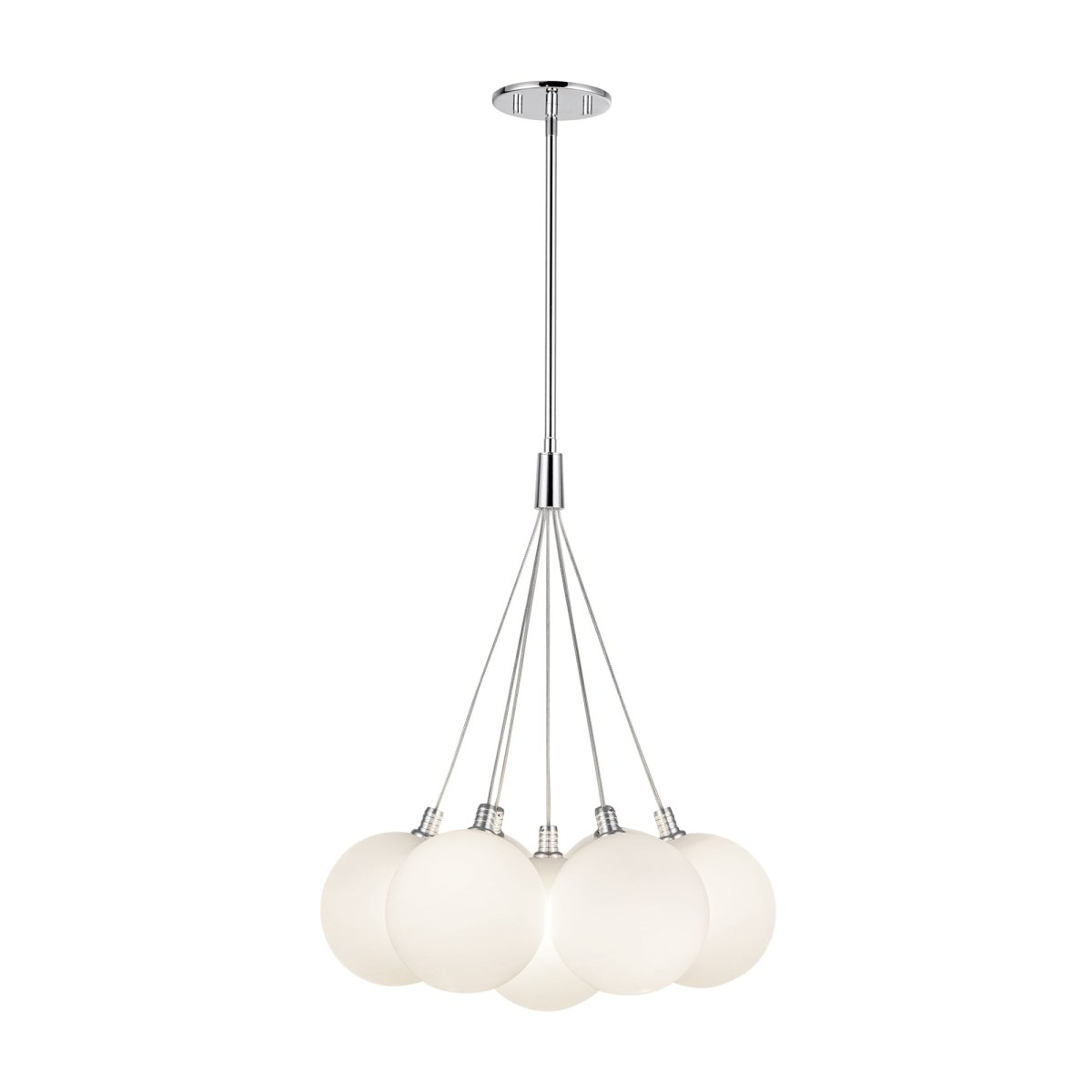 Chandelier Bolla - Verre d'opale 16 1/2" by Kuzco Lighting | Luminaires & cie
