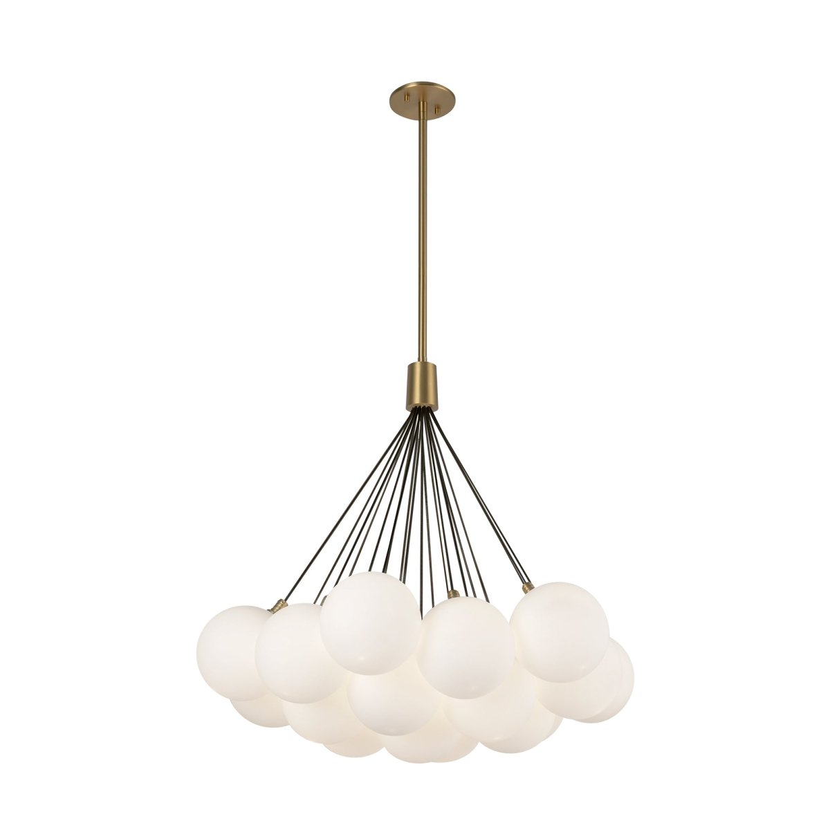 Chandelier Bolla - Gold - or / Verre d'Opale 28" by Kuzco Lighting | Luminaires & cie